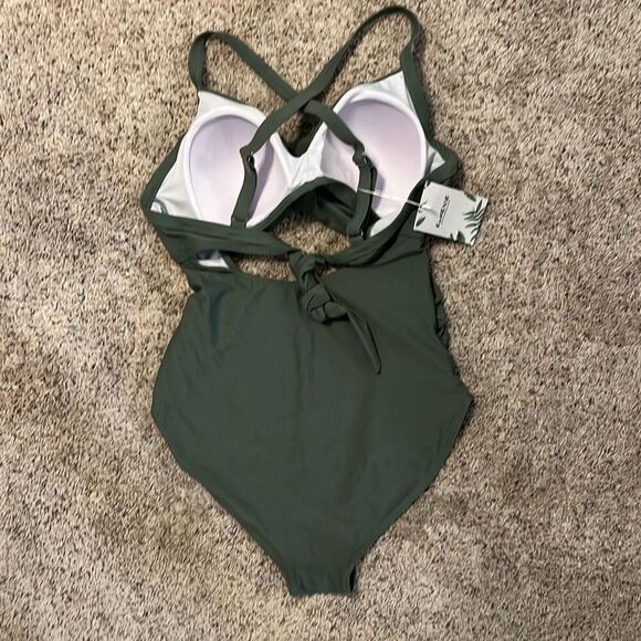 NWT EOMENIE Sage Green One Piece Swimsuit Medium - Picture 4 of 7